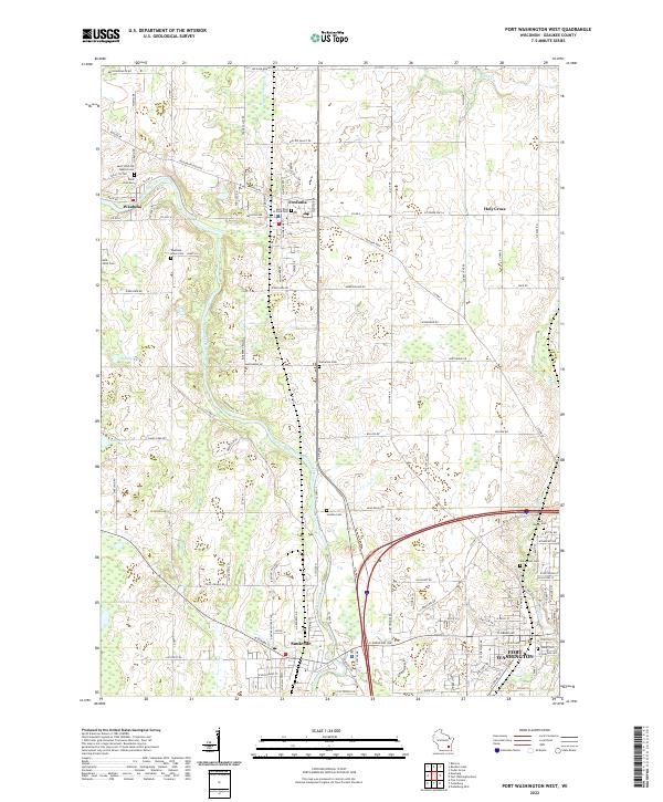 Port Washington West, WI — USGS 7.5-minute topo (2022)