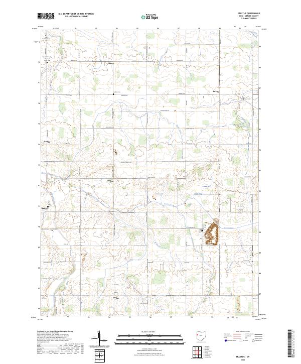 Erastus, OH — USGS 7.5-minute topo (2023)