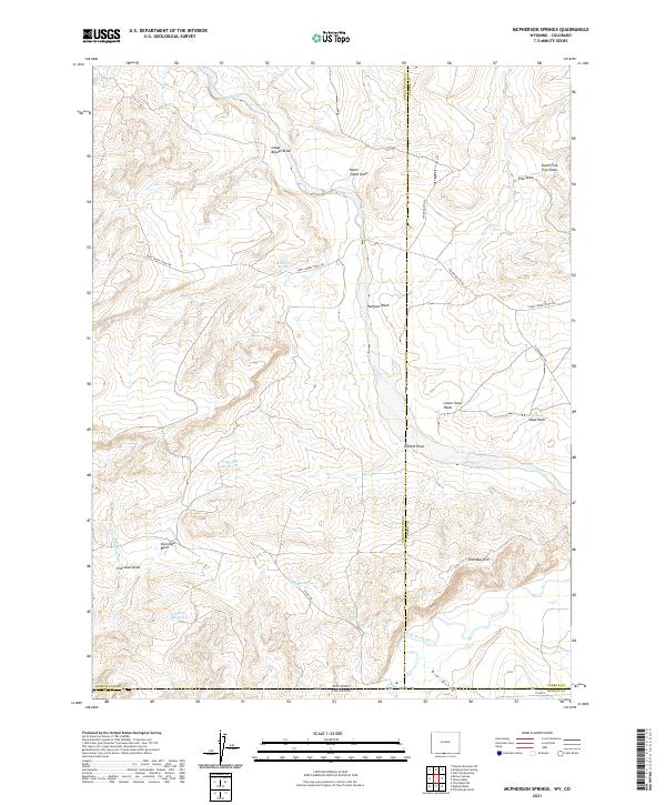 McPherson Springs, WY-CO — USGS 7.5-minute topo (2021)