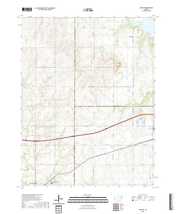 Lebo NW, KS — USGS 7.5-minute topo (2022)