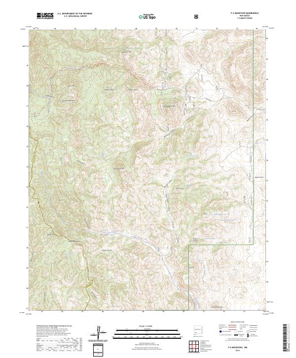 P A Mountain, NM — USGS 7.5-minute topo (2023)