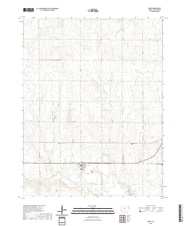 Bison, KS — USGS 7.5-minute topo (2022)