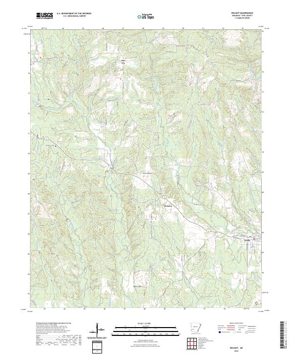 Delight, AR — USGS 7.5-minute topo (2024)