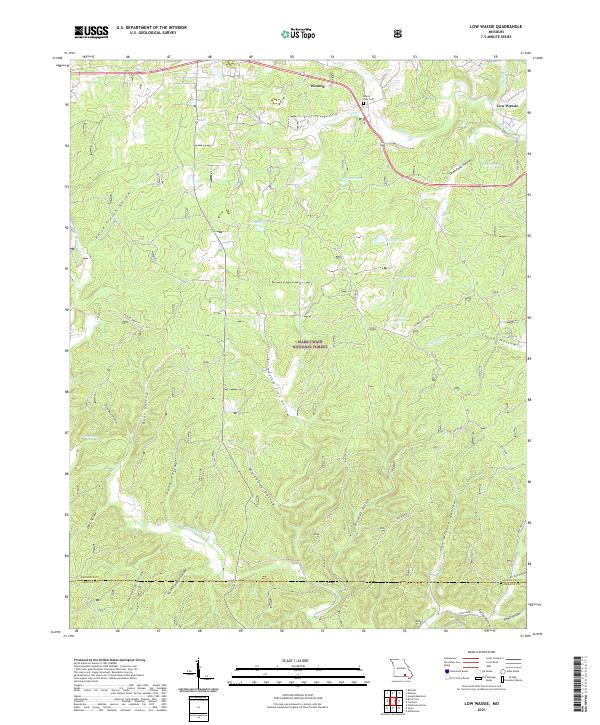 Low Wassie, MO — USGS 7.5-minute topo (2021)