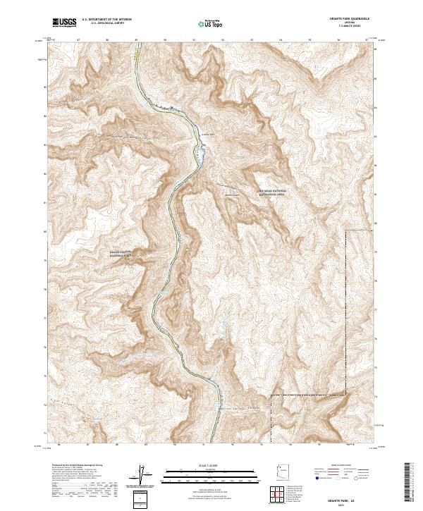 Granite Park, AZ — USGS 7.5-minute topo (2021)