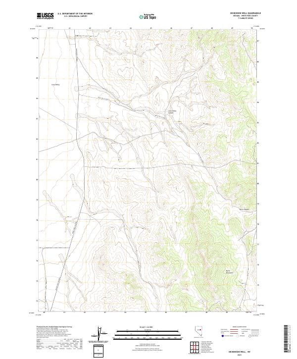Dickenson Well, NV — USGS 7.5-minute topo (2021)