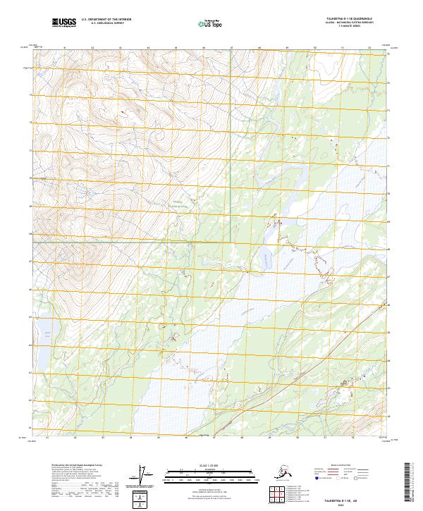 Talkeetna D-1 SE, AK — USGS 7.5-minute topo (2023)
