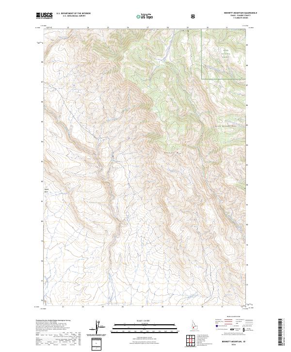 Bennett Mountain, ID — USGS 7.5-minute topo (2024)