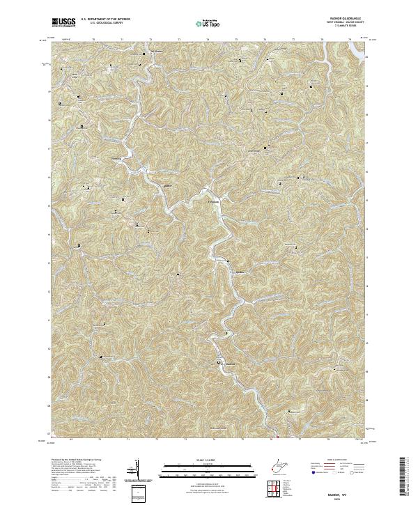Radnor, WV — USGS 7.5-minute topo (2023)