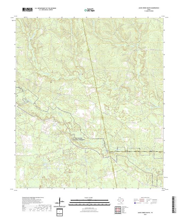 Jacks Creek South, TX — USGS 7.5-minute topo (2022)