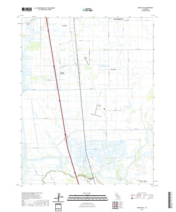 Bruceville, CA — USGS 7.5-minute topo (2021)