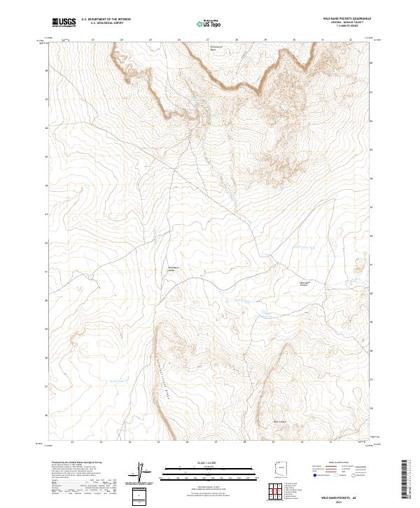 Wild Band Pockets, AZ — USGS 7.5-minute topo (2021)