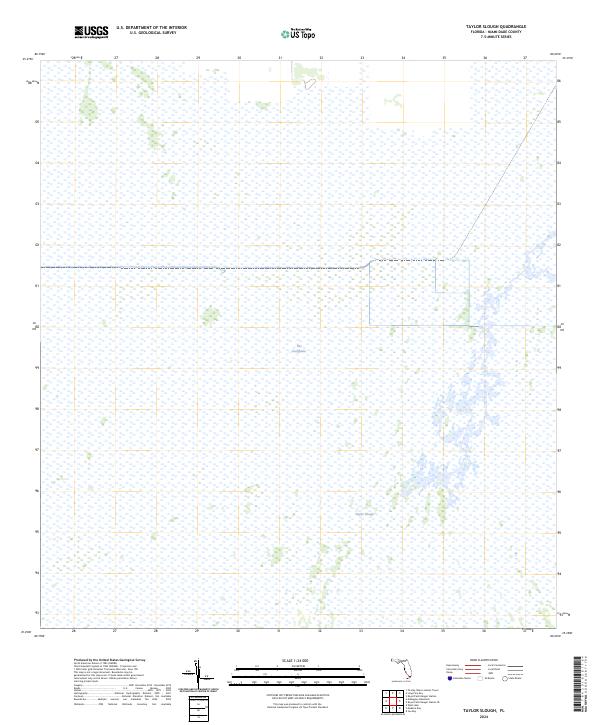 Taylor Slough, FL — USGS 7.5-minute topo (2024)