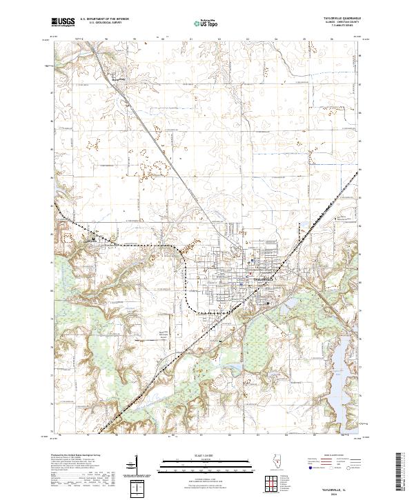 Taylorville, IL — USGS 7.5-minute topo (2024)