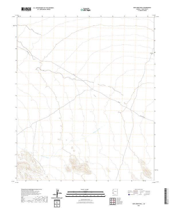 Kofa Deep Well, AZ — USGS 7.5-minute topo (2021)