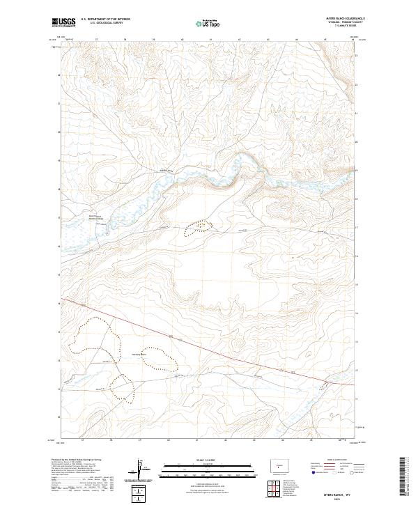 Myers Ranch, WY — USGS 7.5-minute topo (2021)