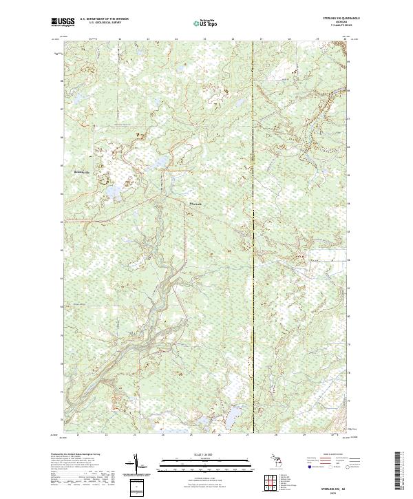 Sterling SW, MI — USGS 7.5-minute topo (2023)