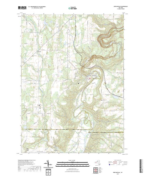 Portageville, NY — USGS 7.5-minute topo (2023)