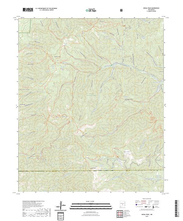 Nogal Peak, NM — USGS 7.5-minute topo (2023)