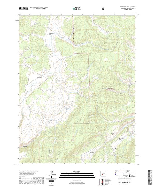 Rock Creek Park, CO — USGS 7.5-minute topo (2022)