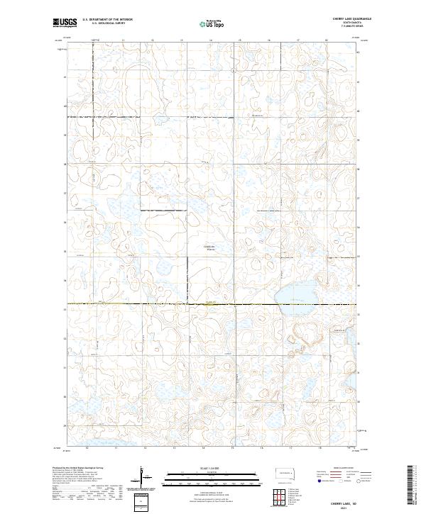 Cherry Lake, SD — USGS 7.5-minute topo (2021)