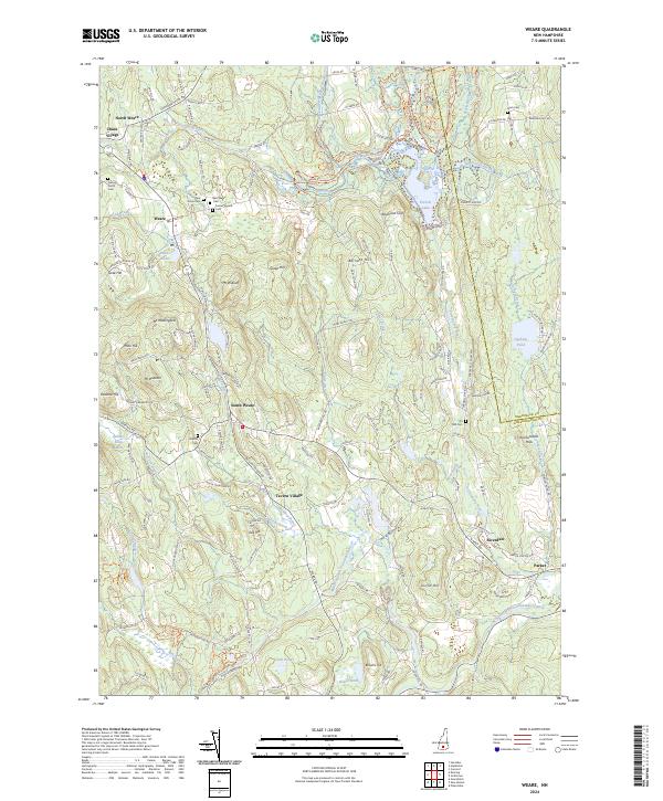 Weare, NH — USGS 7.5-minute topo (2024)