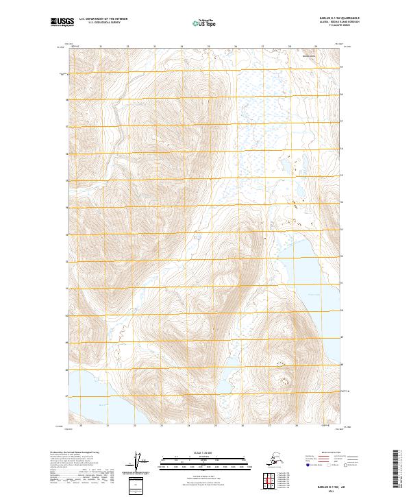 Karluk B-1 SW, AK — USGS 7.5-minute topo (2021)