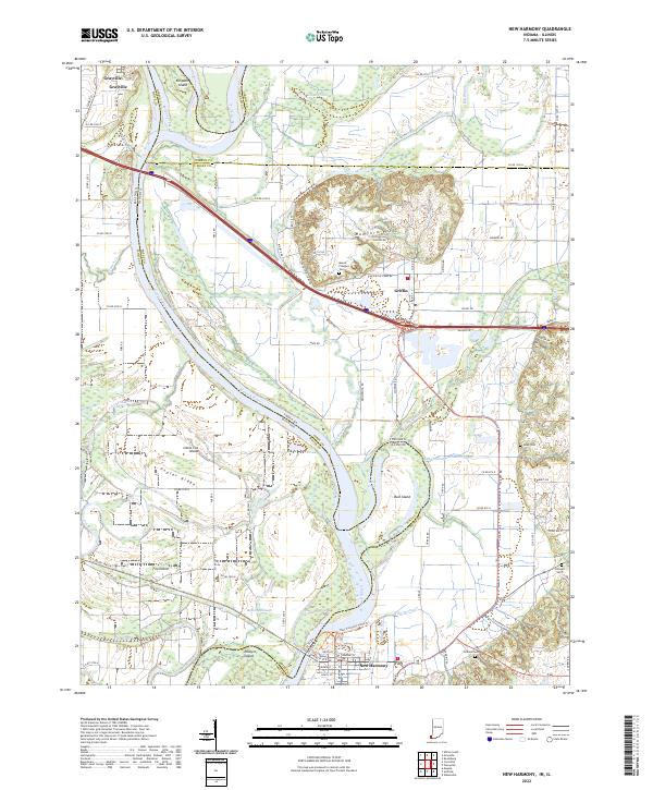 New Harmony, IN-IL — USGS 7.5-minute topo (2022)