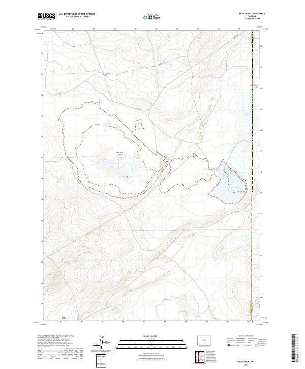Buck Draw, WY — USGS 7.5-minute topo (2021)