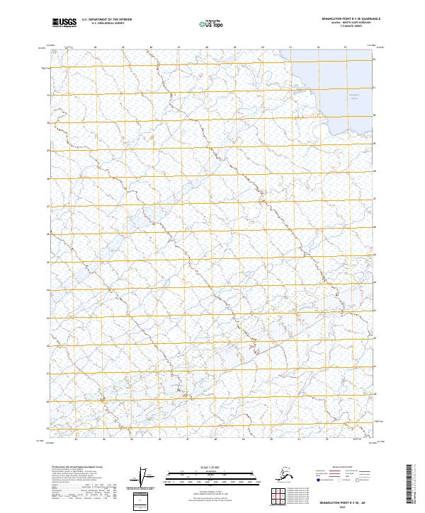 Demarcation Point D-3 SE, AK — USGS 7.5-minute topo (2023)