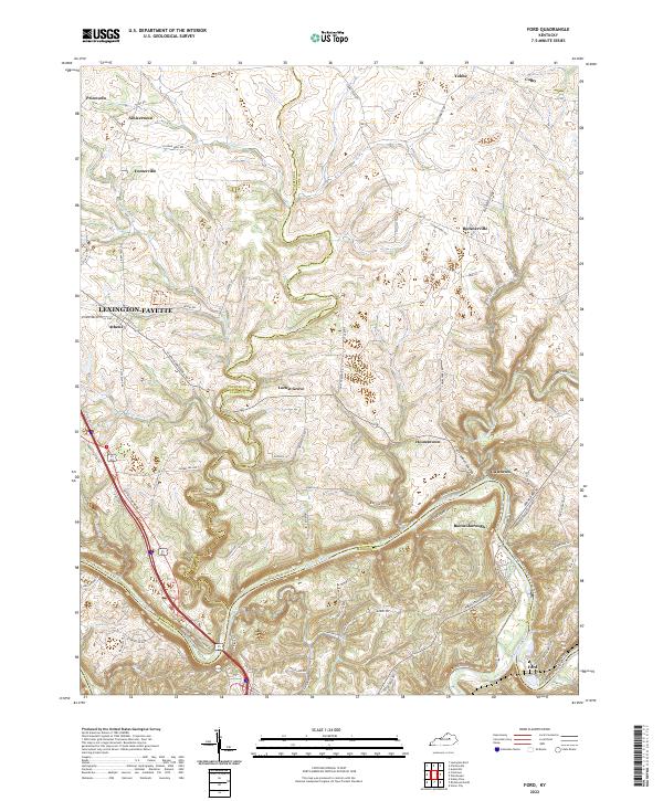 Ford, KY — USGS 7.5-minute topo (2022)