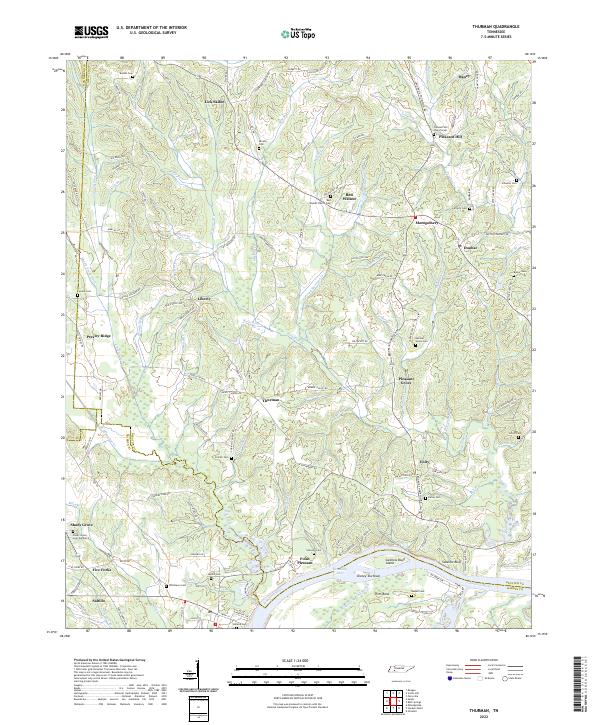 Thurman, TN — USGS 7.5-minute topo (2022)