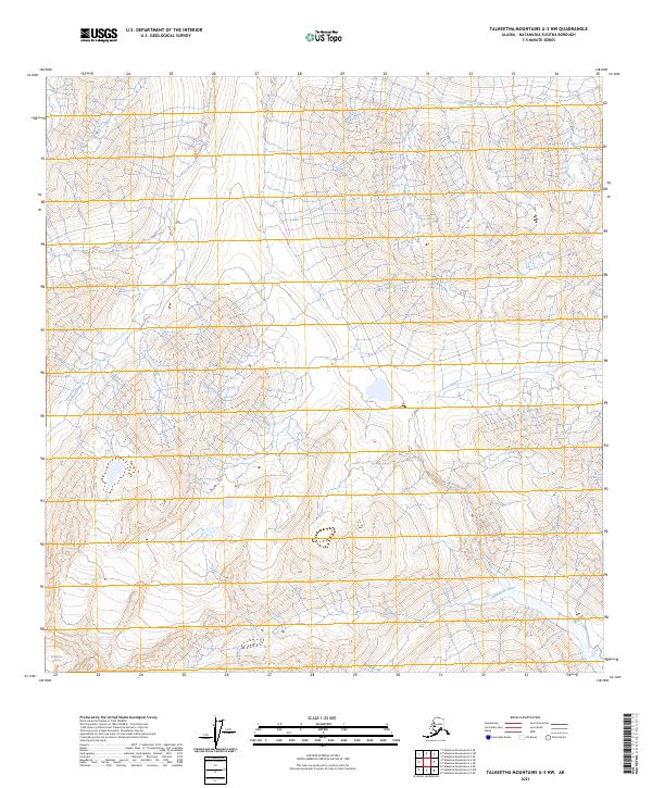 Talkeetna Mountains A-3 NW, AK — USGS 7.5-minute topo (2023)