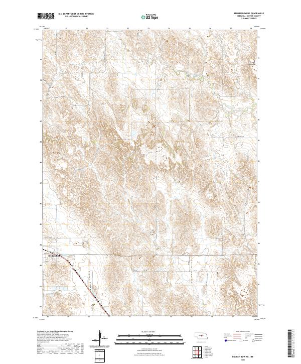 Broken Bow NE, NE — USGS 7.5-minute topo (2021)