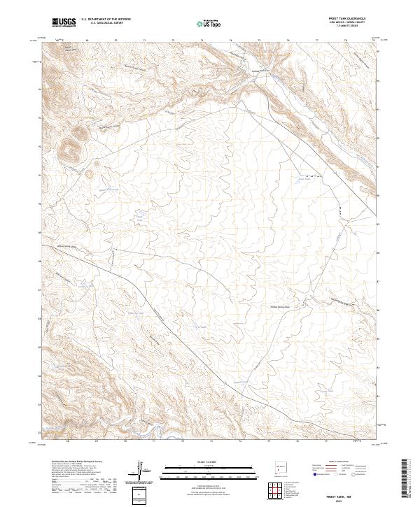 Priest Tank, NM — USGS 7.5-minute topo (2023)