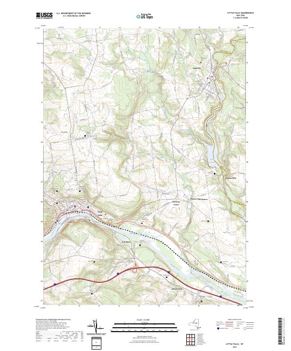 Little Falls, NY — USGS 7.5-minute topo (2023)