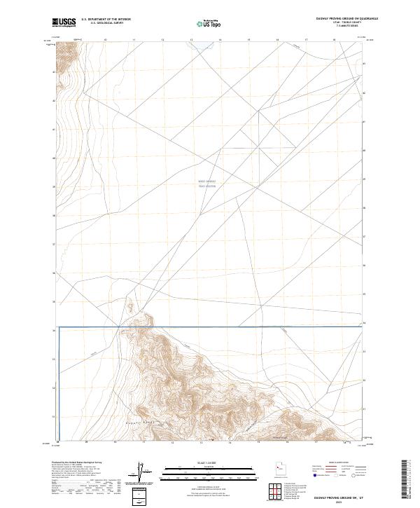Dugway Proving Ground SW, UT — USGS 7.5-minute topo (2023)