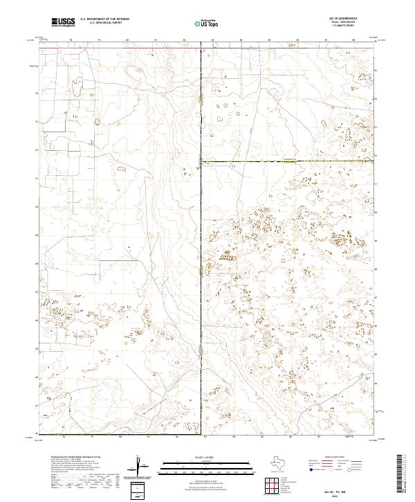 Jal SE, TX-NM — USGS 7.5-minute topo (2022)