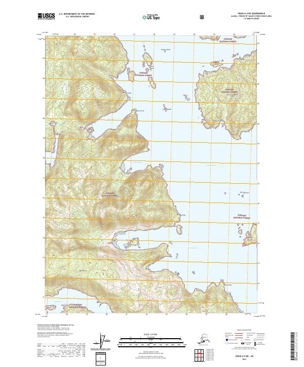Craig A-4 NE, AK — USGS 7.5-minute topo (2021)