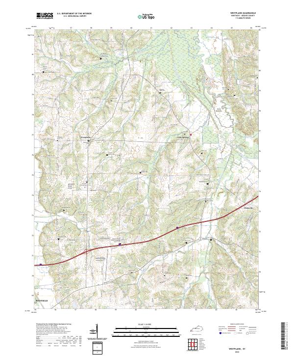 Westplains, KY — USGS 7.5-minute topo (2022)