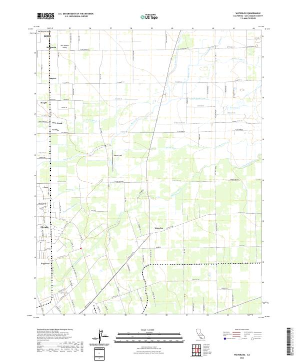 Waterloo, CA — USGS 7.5-minute topo (2022)