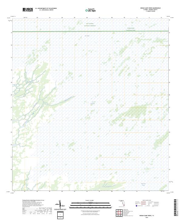 Indian Camp Creek, FL — USGS 7.5-minute topo (2024)