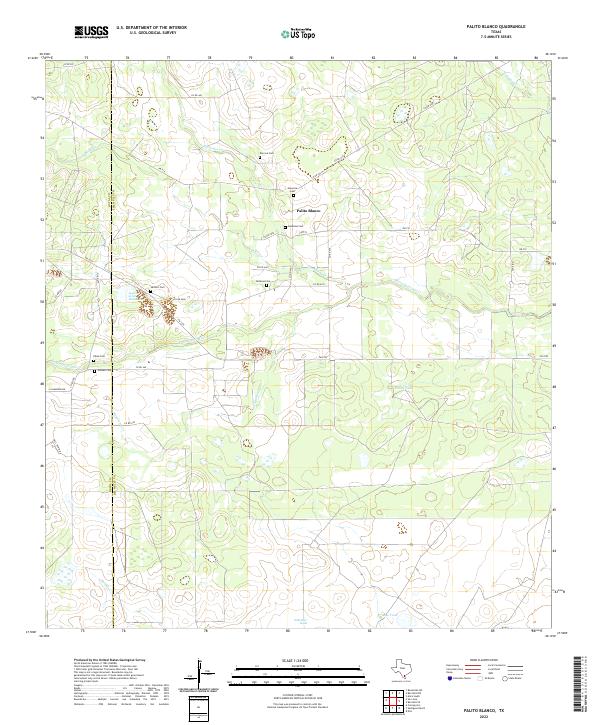 Palito Blanco, TX — USGS 7.5-minute topo (2022)