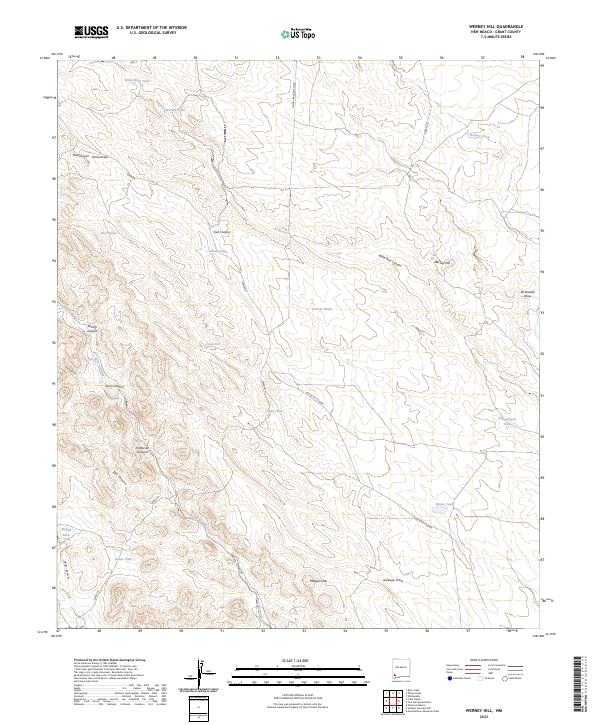 Werney Hill, NM — USGS 7.5-minute topo (2023)