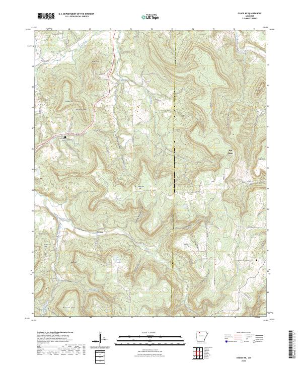 Osage NE, AR — USGS 7.5-minute topo (2024)