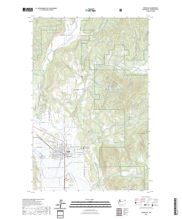 Chewelah, WA — USGS 7.5-minute topo (2023)