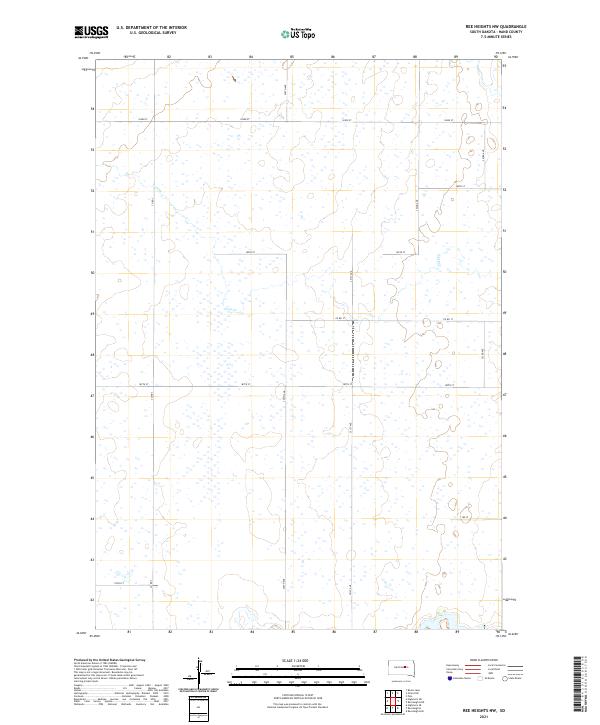 Ree Heights NW, SD — USGS 7.5-minute topo (2021)