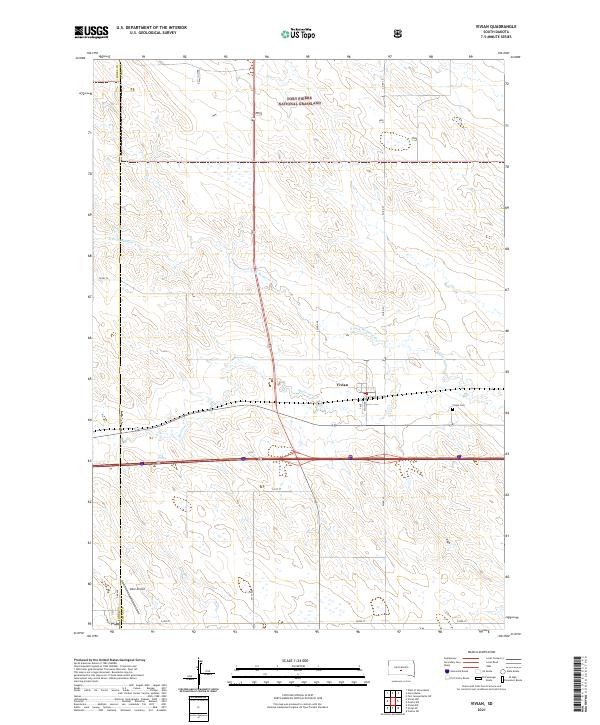 Vivian, SD — USGS 7.5-minute topo (2021)