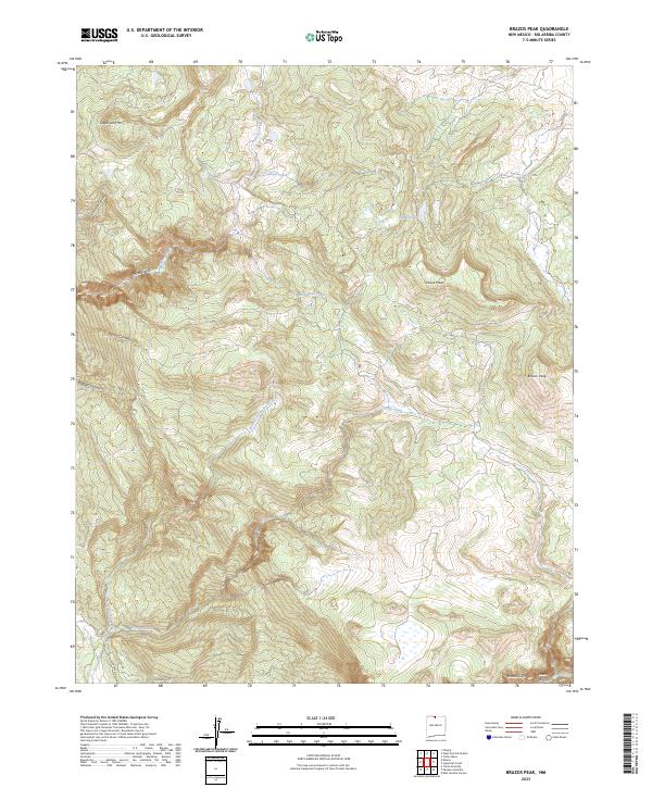 Brazos Peak, NM — USGS 7.5-minute topo (2023)
