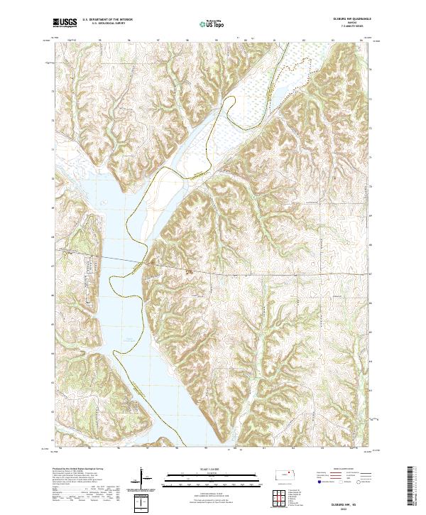 Olsburg NW, KS — USGS 7.5-minute topo (2022)